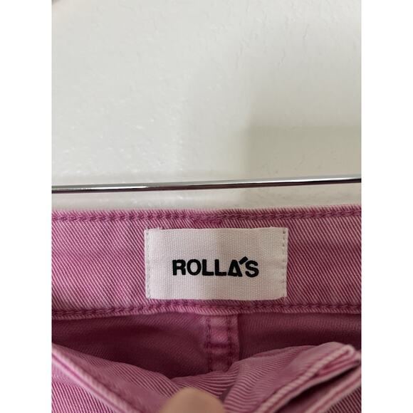 Rolla's Sailor Jeans in Magnolia Pink High Rise Wide Leg Size 27 - Picture 2 of 6